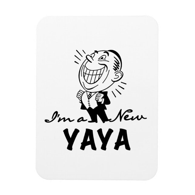 Magnet Flexible T-shirts et cadeaux Yaya Yaya souriants (Vertical)