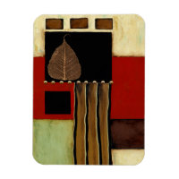 Tableau à panneaux multicolores avec feuille Brown