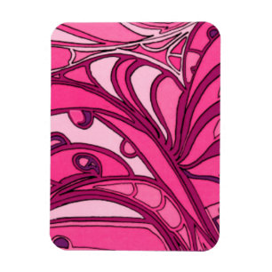 Magnet Flexible Tableau Abstrait à panneau rose
