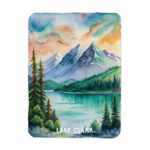 Magnet Flexible Tableau aquarelle du parc national du lac Clark