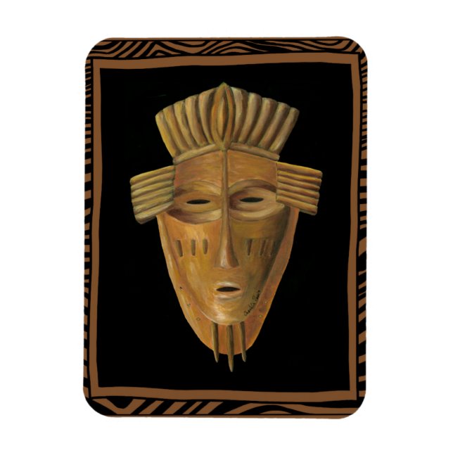 Magnet Flexible Tableau de Masque Africain par Chariklia Zarris (Vertical)