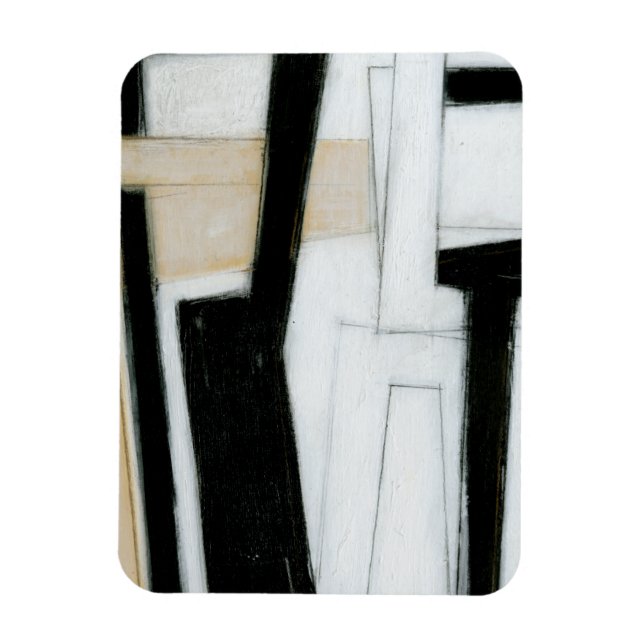 Magnet Flexible Tableau noir et blanc Abstrait (Vertical)