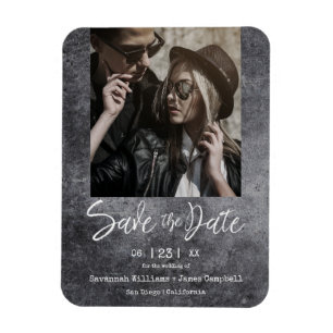 Magnet Flexible Tableau noir Grunge Fiançailles Couple Dirty Textu