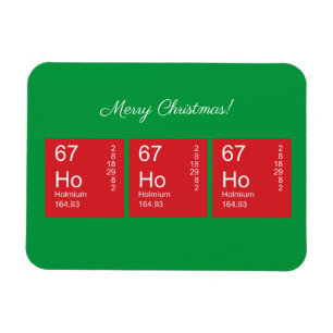 Magnet Flexible Tableau périodique rouge et vert Ho Ho Ho