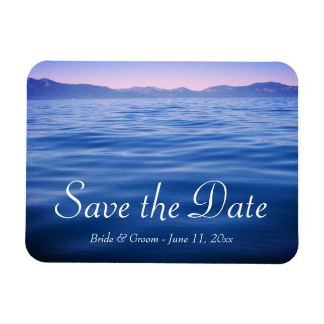 Magnet Flexible Tahoe du lac Rose et Bleu, photo Enregistrer la da (Horizontal)