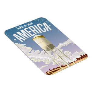 Magnet Flexible Take a Trip Retro California travel poster