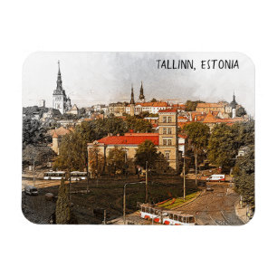 Magnet Flexible Tallinn Estonie City Panorama
