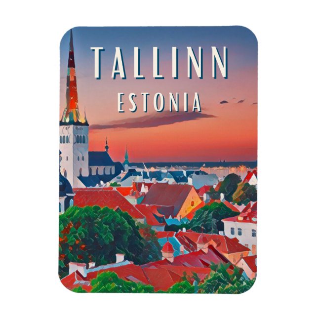 Magnet Flexible Tallinn, ville médiévale de l'addition (Vertical)