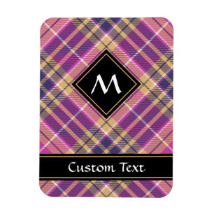 Magnet Flexible Tartan rose, or et bleu