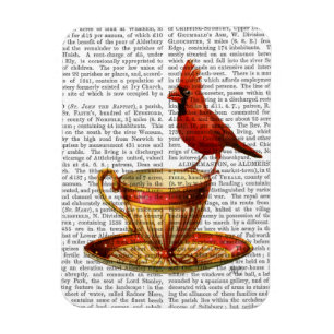 Magnet Flexible Tasse de thé et cardinal rouge