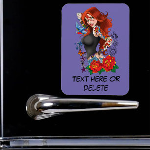 Magnet Flexible Tatouages de femme rousse