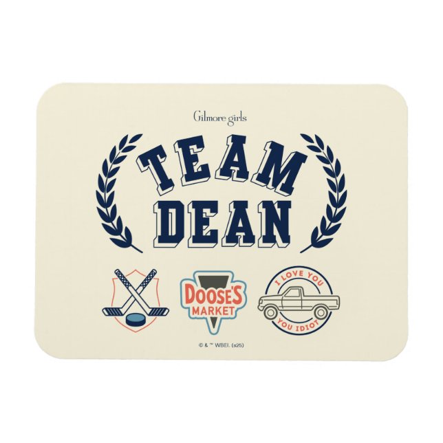 Magnet Flexible Team Dean Gilmore Girls Design (Horizontal)