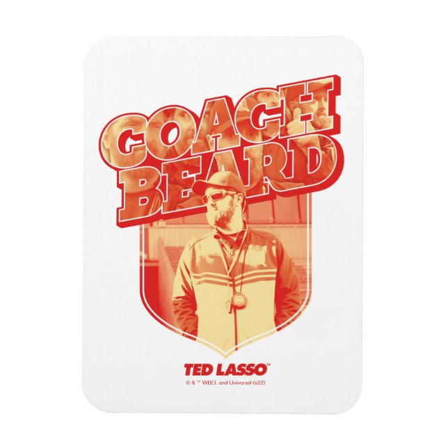 Magnet Flexible Ted Lasso | Badge de la barbe de l'entraîneur (Vertical)