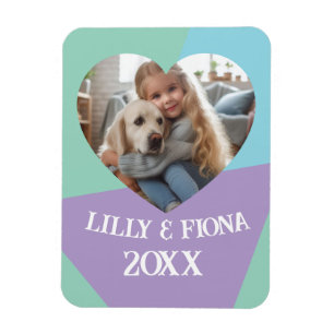Magnet Flexible Télécharger personnalisé Coeur photo et nom cadeau