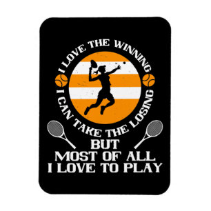 Magnet Flexible Tennis - J'Aime Gagner J'Aime Jouer