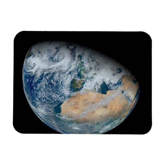 Magnet Flexible Terre Montrant L'Afrique Du Nord Et L'Europe Du Su (Horizontal)