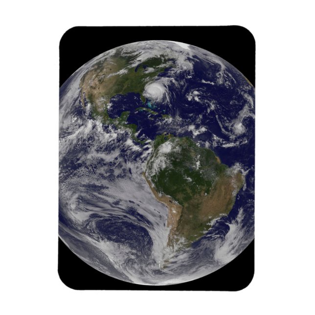 Magnet Flexible Terre Pleine Avec L'Ouragan Irène Sur La Côte Est. (Vertical)