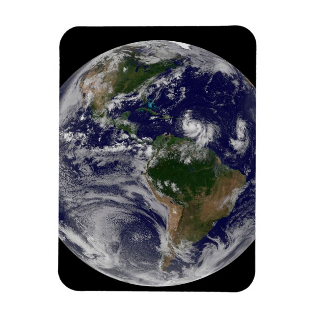 Magnet Flexible Terre Pleine Avec Tempêtes Tropicales Dans L'Atlan (Vertical)