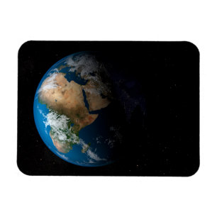 Magnet Flexible Terre Pleine Montrant Des Nuages Simulés Sur L'Afr
