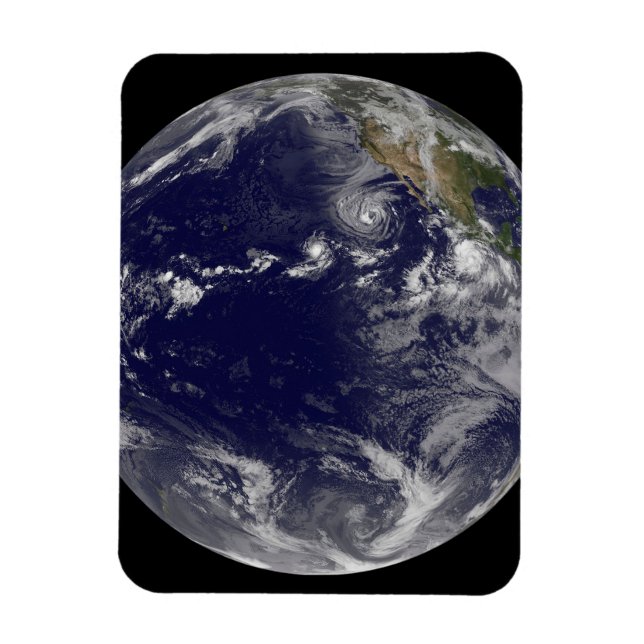 Magnet Flexible Terre Pleine Montrant Diverses Tempêtes Tropicales (Vertical)