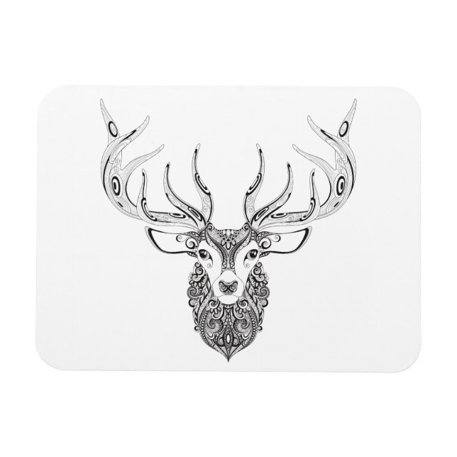 Magnet Flexible Tête de cornes de cerfs inspirée (Horizontal)