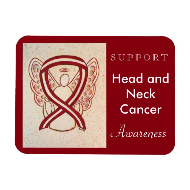 Magnet Flexible Tête et cou Sensibilisation au cancer Ruban Angel  (Horizontal)