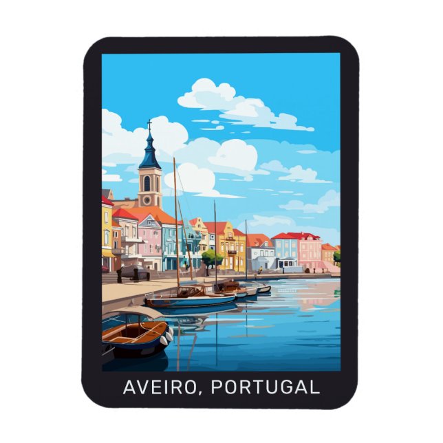 Magnet Flexible Texte personnalisé Aveiro Portugal (Vertical)