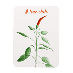 Magnet Flexible Texte Personnalisé Chaud Poivre Plante Botanique