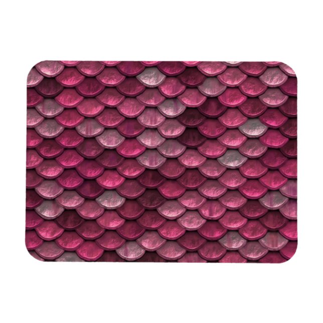 Magnet Flexible Texture des échelles métalliques roses (Horizontal)