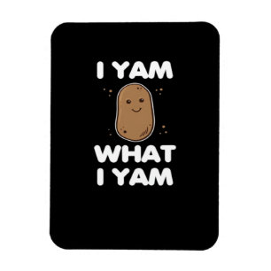Magnet Flexible Thanksgiving I Yam What I Yam Funny Fall Classic