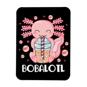 Magnet Flexible Thé à bulles drôle d'Axolotl