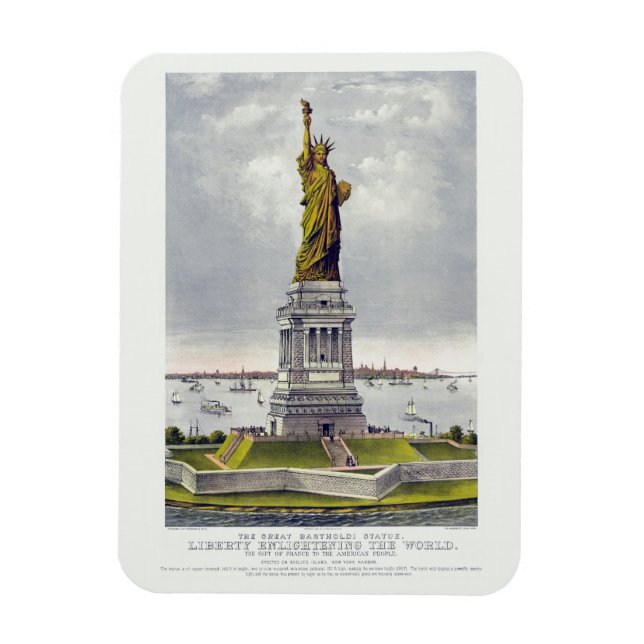 Magnet Flexible The Statue of Liberty, The Great Bartholdi Statue (Vertical)
