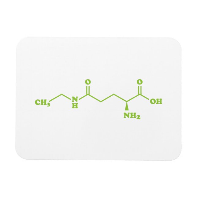 Magnet Flexible Thé Théanine Formule chimique moléculaire (Horizontal)