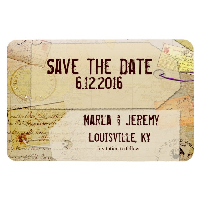 Magnet Flexible Thème de déplacement enregistrer l'aimant de date (Horizontal)