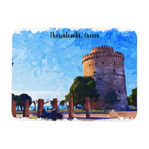 Magnet Flexible Thessalonique Grèce Aquarelle