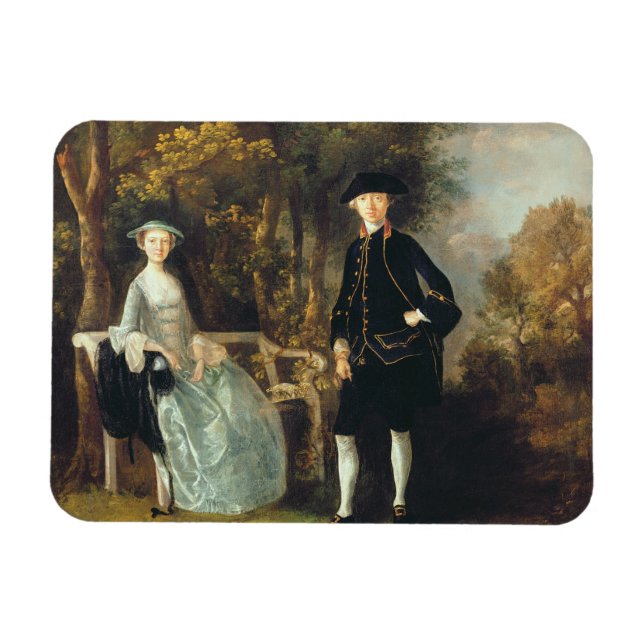Magnet Flexible Thomas Gainsborough | Lady Lloyd et son fils, Rich (Horizontal)