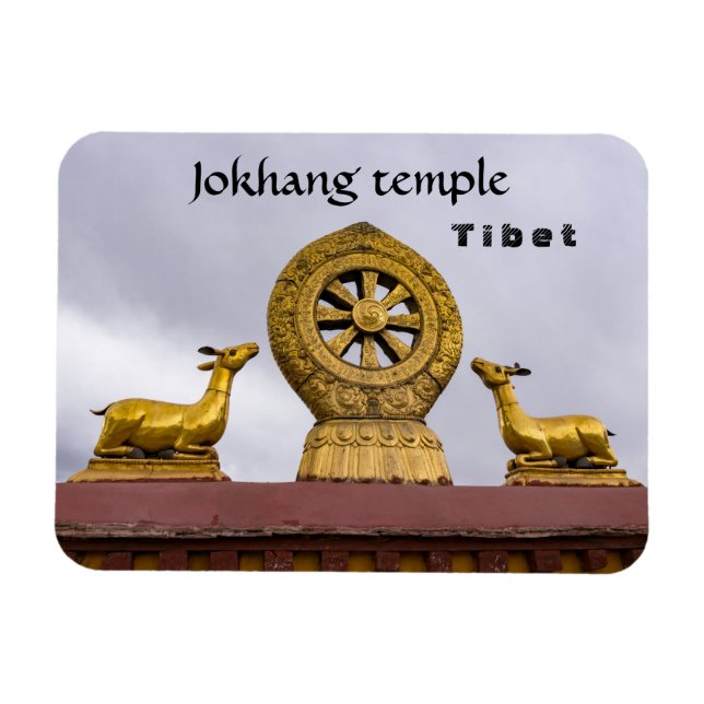 Magnet Flexible Tibet, Lhassa - La roue du Dharma dans le temple d (Horizontal)