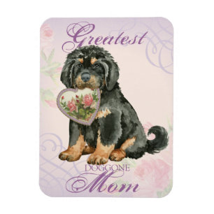 Magnet Flexible Tibétain Mastiff Heart Maman