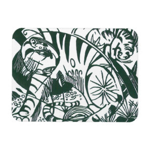 Magnet Flexible Tiger de Franz Marc, Art Vintage de l'expressionni