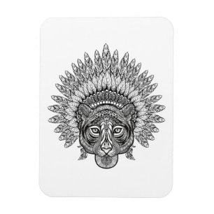 Magnet Flexible Tigre tiré par la main dans le style