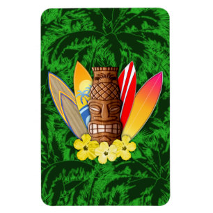 Magnet Flexible Tiki Mask and Surfboards