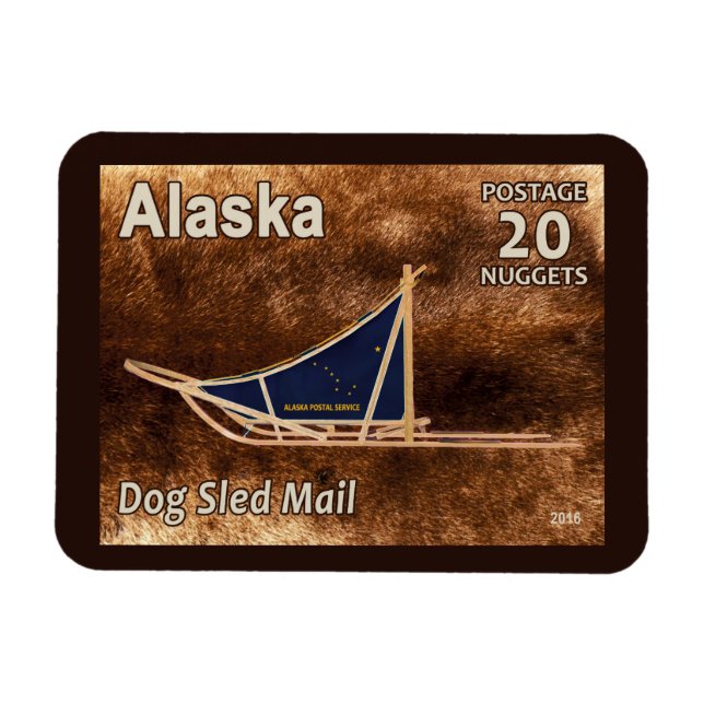 Magnet Flexible Timbre de poste de courrier de traîneau de chien d (Horizontal)