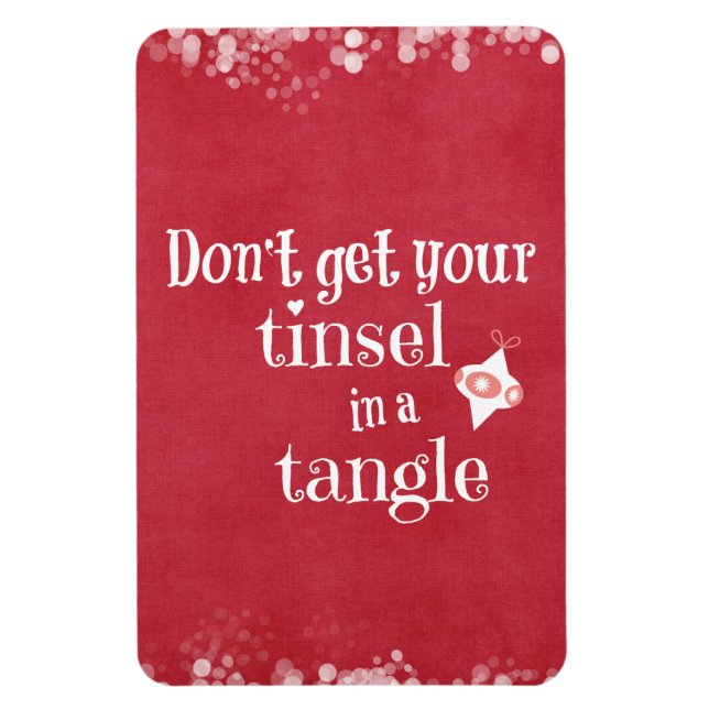 Magnet Flexible Tinsel dans une citation de Noël en coquille (Vertical)