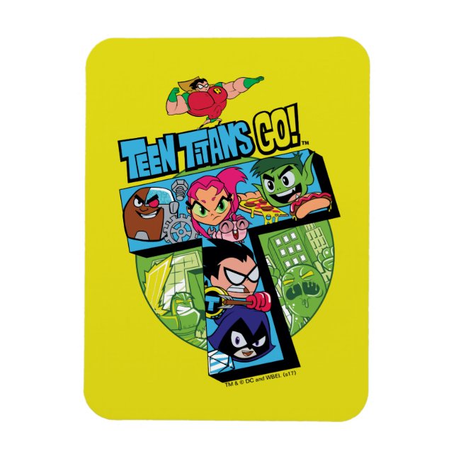 Magnet Flexible Titans Ados, allez ! | Collage de la tour Titans (Vertical)