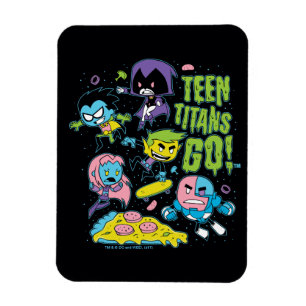 Magnet Flexible Titans Ados, allez !   Gnarly 90's Pizza Graphic