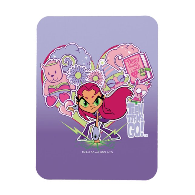 Magnet Flexible Titans Ados, allez ! | Graphique de pointes cardia (Vertical)