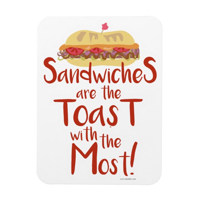 Magnet Flexible Toast avec le sandwich le plus drôle (Vertical)