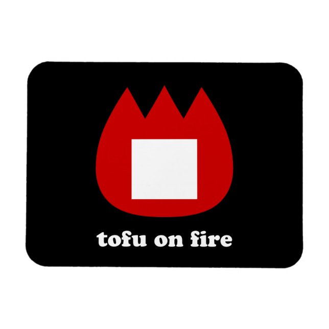 Magnet Flexible 📛 tofu en feu (Horizontal)