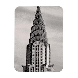 Magnet Flexible Top of the Chrysler Building NYC - B&W