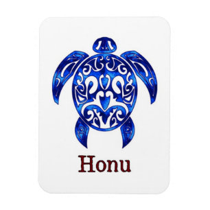 Magnet Flexible Tortue de mer hawaïenne bleue de scintillement su